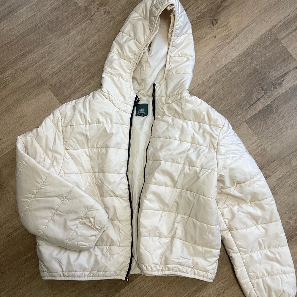 Wild Fable Cream Puffer Jacket